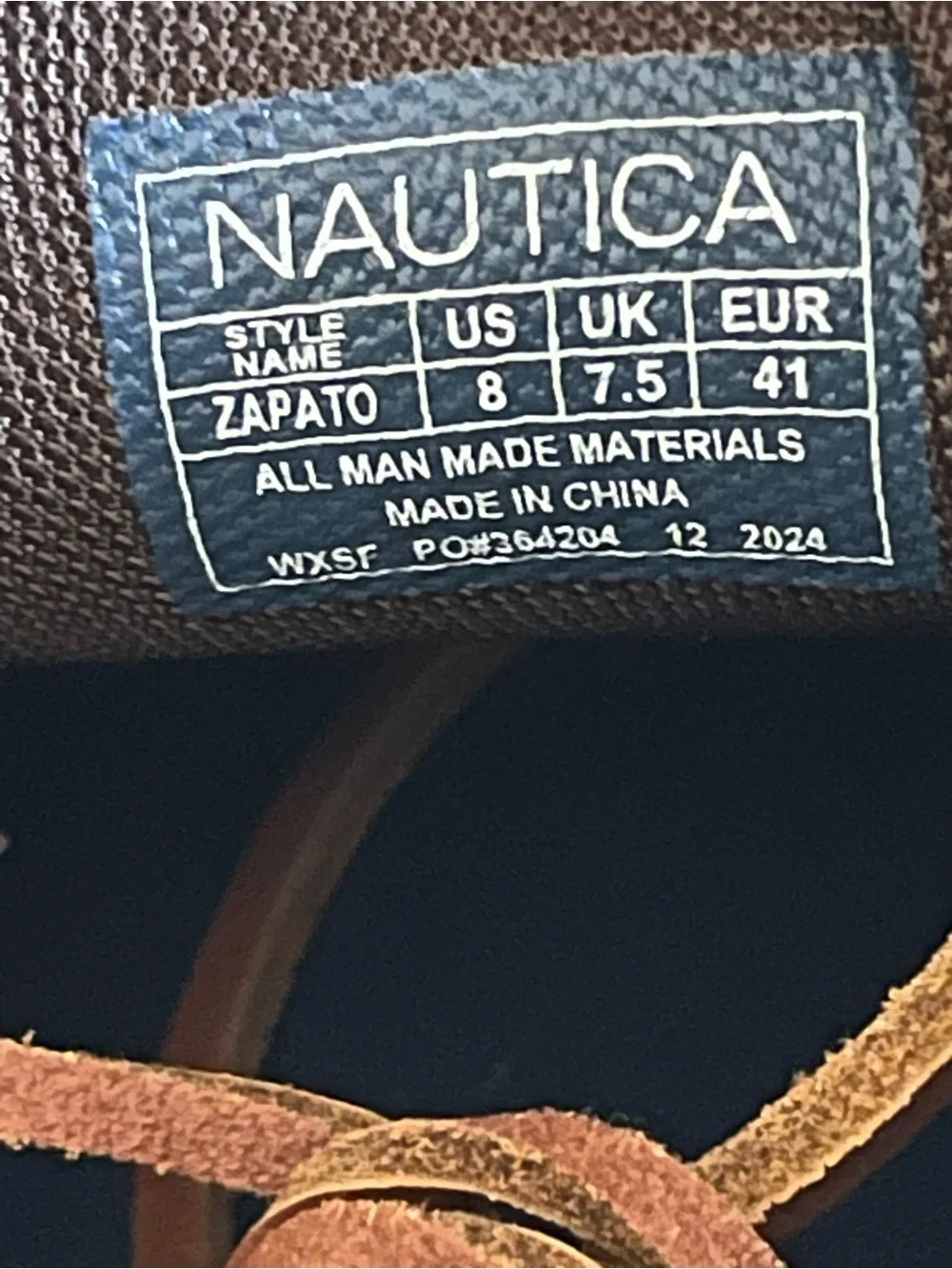 Nautica Men's Zapatos Lace-Up Moccasin Boat Shoes in Brown Size 8 Cushion Relief